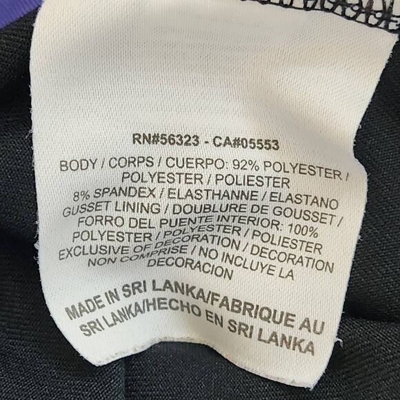 Nike Black and Purple Cropped Activewear Pants Size Medium Nike Capri Pants - Picture 8 of 9